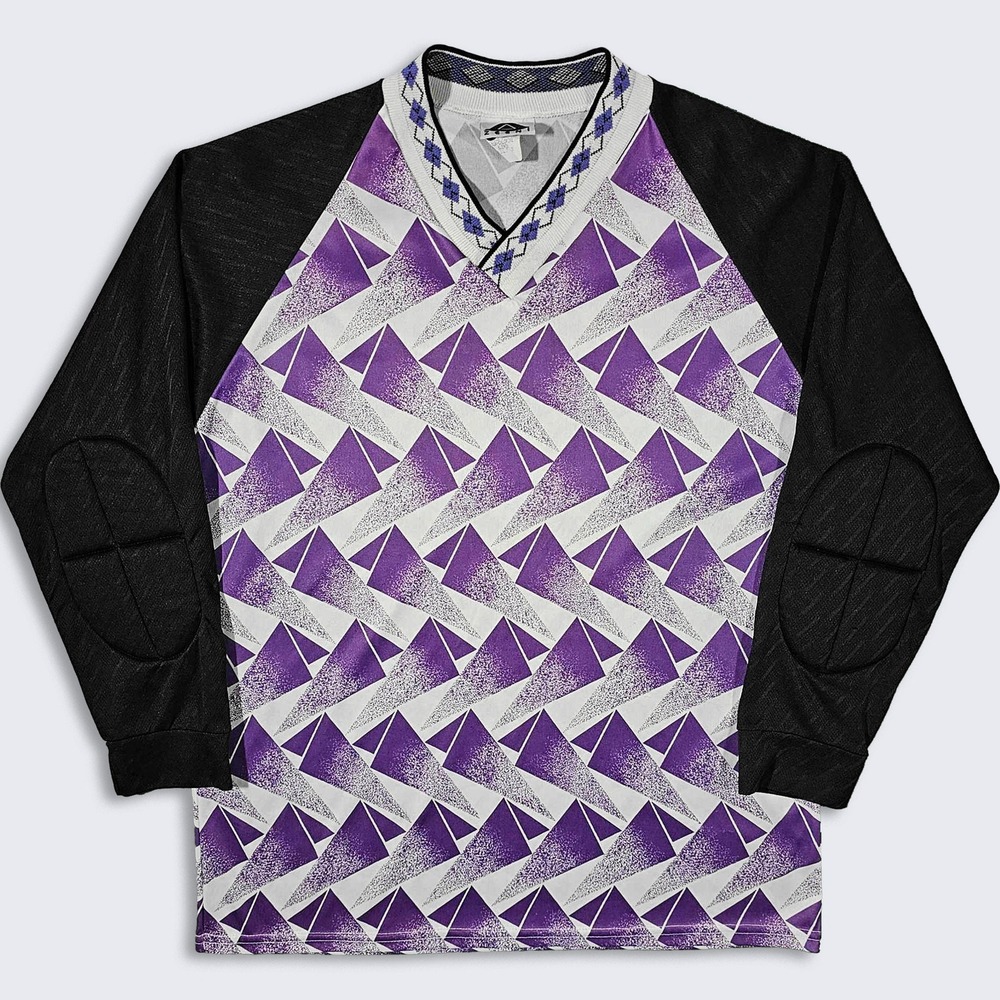 Zeeni Vintage 90s Goalie Goal Keeper Soccer Long Sleeve Jersey